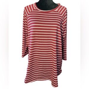 You & Me Maroon Striped Shirt
